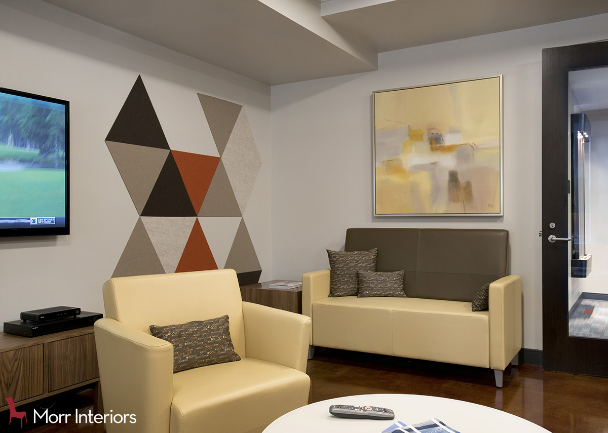 Mezzo Design Lofts Community Room with Acoustic Panels Close Up